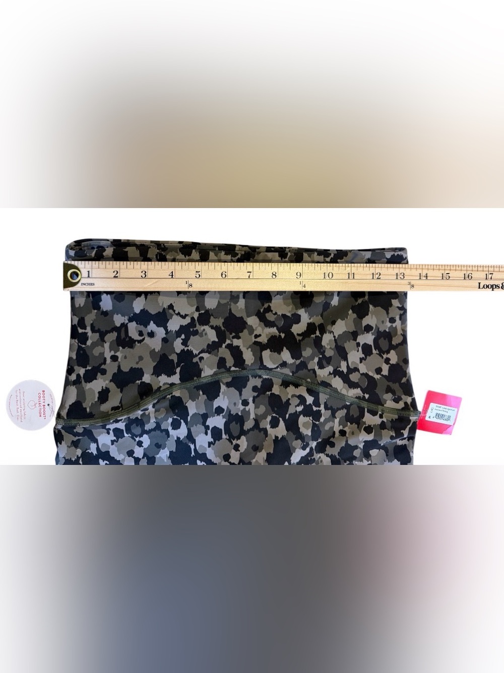 SPANX Booty Boost 7/8 Leggings Large NWT Brushed Collage Dark Palm Camo - Picture 5 of 13